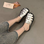 Damen modische offene Pantoletten mit geflochtenem Design R&B