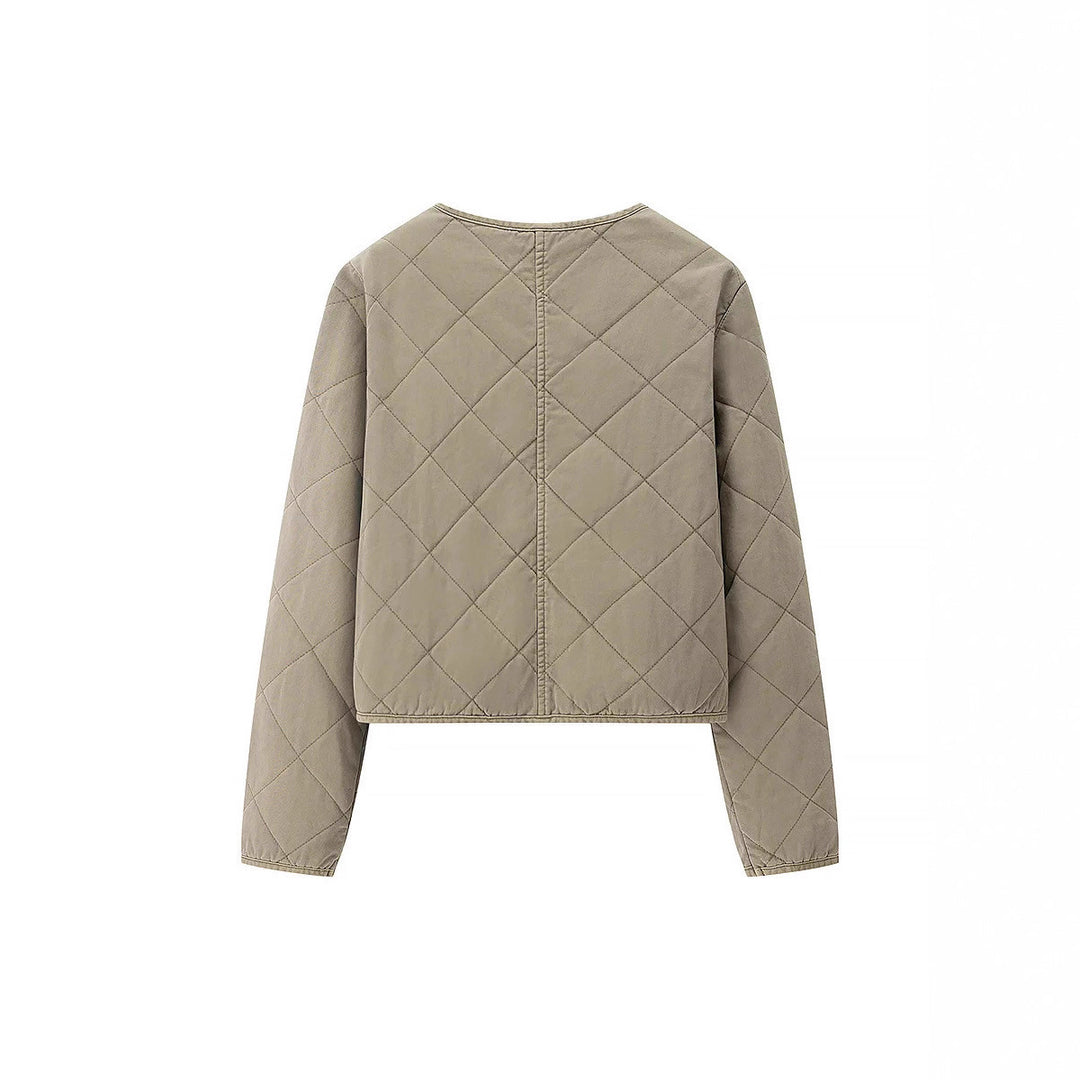 Damen gesteppte Übergangsjacke mit praktischen Taschen und elegantem Stehkragen R&B