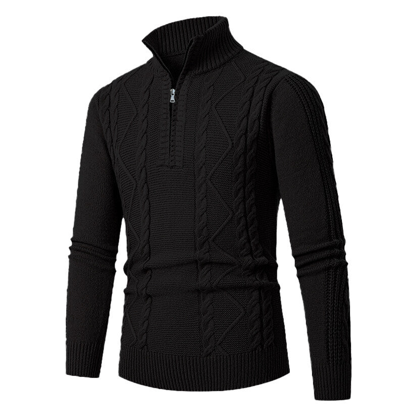 Herren Strickpullover mit hohem Kragen R&B
