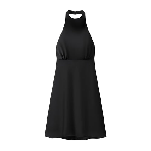 Damen Halterkleid mit schwingendem Rock und elegantem, fließendem Schnitt R&B