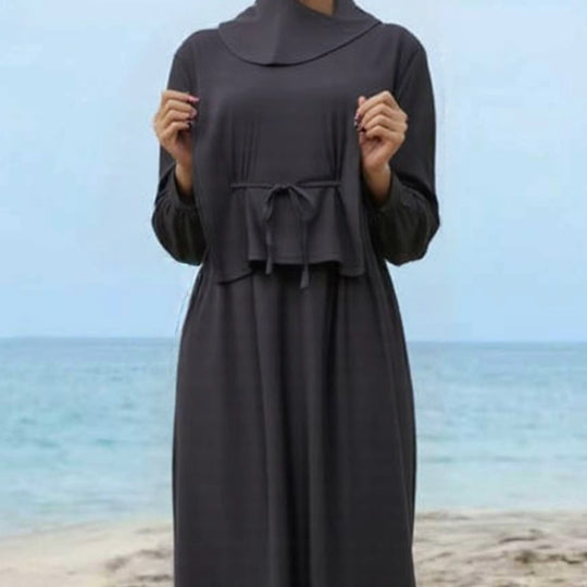 Damen modischer und eleganter Strandanzug mit begleitetem Kopftuch R&B