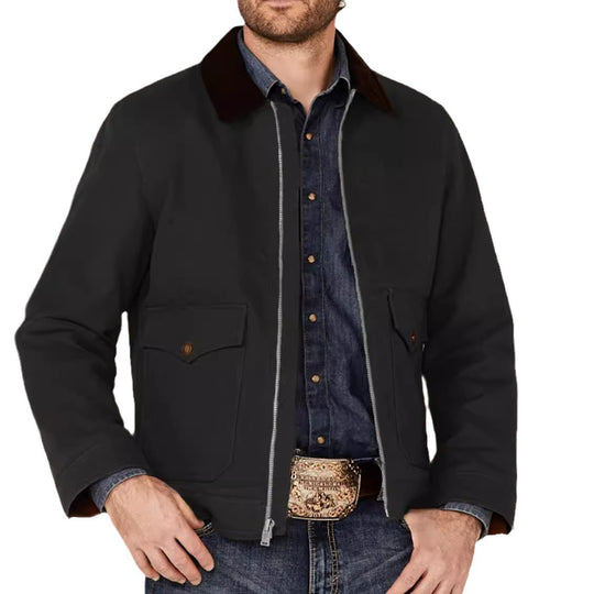 Herren rustikale Utility-Jacke mit praktischen Taschen R&B