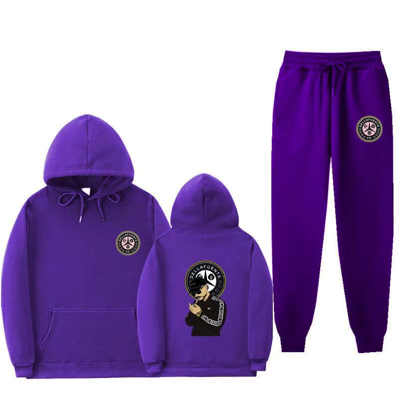Damen Set aus Kapuzenpullover und Jogginghose mit einzigartigem Druck R&B
