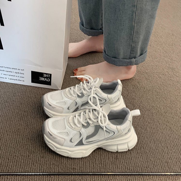 Damen sportive Sneakers mit atmungsaktiver Mesh-Oberfläche und weicher Dämpfung R&B