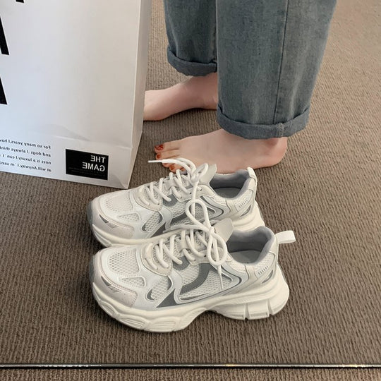 Damen sportive Sneakers mit atmungsaktiver Mesh-Oberfläche und weicher Dämpfung R&B