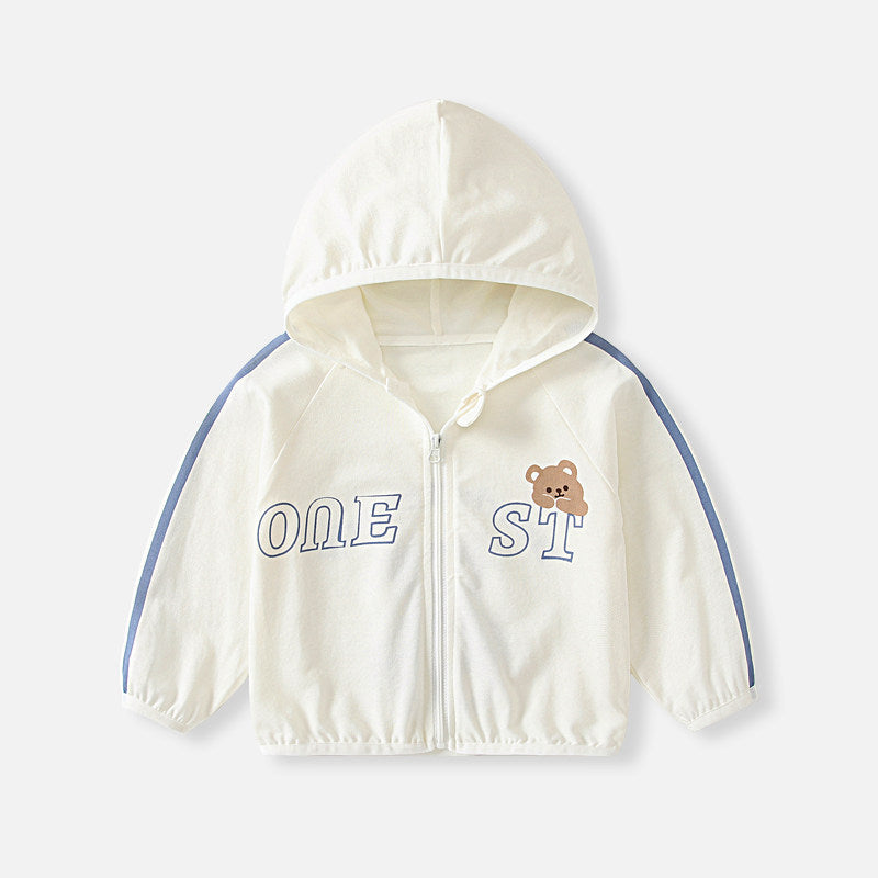 Unisex nan leichte gepanelte zip-up Kapuzenjacke für Kinder R&B