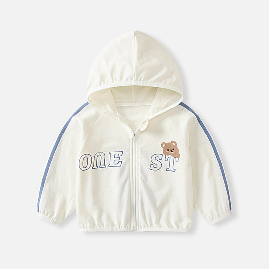 Unisex nan leichte gepanelte zip-up Kapuzenjacke für Kinder R&B