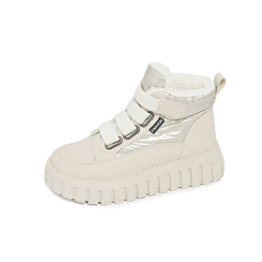 Damen modische High-Top Sneakers mit isolierendem Innenfutter und praktischen Klettverschlüssen R&B