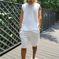 Herren lässiges Kurzarm Sweatshirt und Shorts Set
