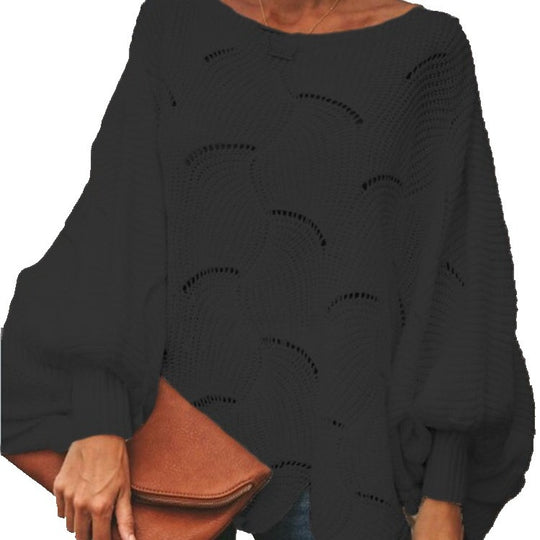 Damen Strukturierter Strickpullover mit luftiger Häkeloptik R&B