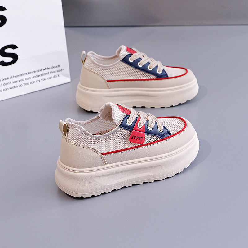 Damen Sportliche Sneakers mit atmungsaktiver Mesh-Oberfläche und komfortablem Plateau R&B
