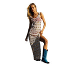 Damen durchscheinendes Strandkleid R&B