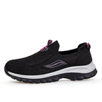 Damen Komfortable Slip-On Sneakers mit flexiblem Strickoberteil R&B