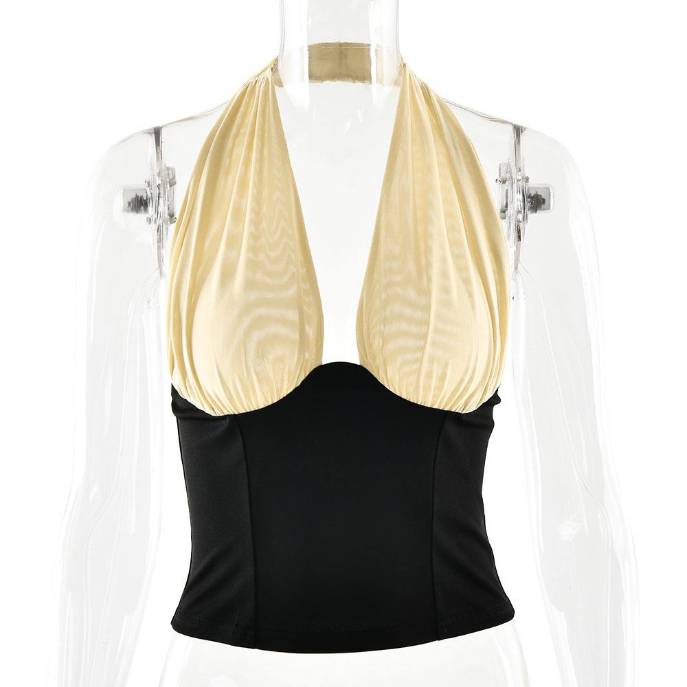Damen Haltertop mit elegantem Drapierungseffekt R&B