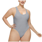 Damen Hochgeschnittenes Rib-Badeanzug R&B