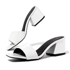 Damen offene Blockabsatz-Sandaletten mit elegantem Krokodilleder-Design R&B