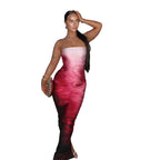 Damen Bodycon Maxi-Kleid mit elegantem Farbverlauf R&B