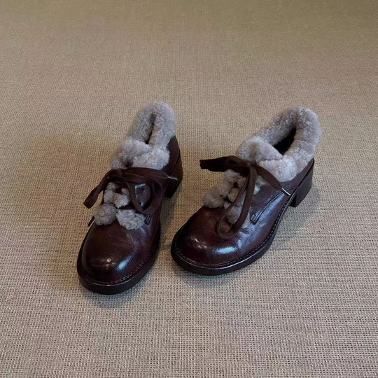 Damen gefütterte Schnürschuhe mit weichem Innenfutter und robustem Profil R&B