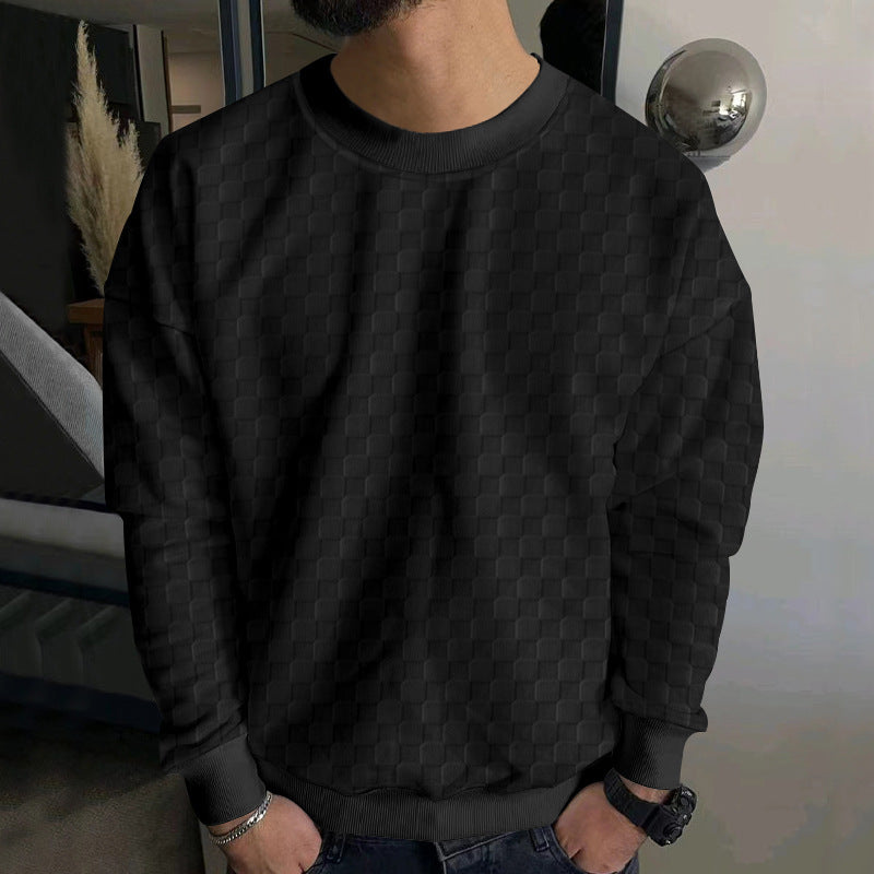 Herren modisches Sweatshirt mit strukturiertem Obermaterial und lässigem Schnitt R&B
