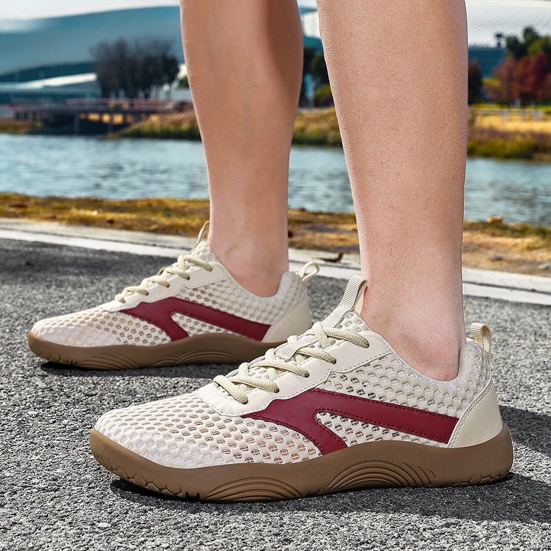 Herren nan urbaner Mesh-Runner mit dreidimensionalem BelüftungsgewR&Be, stoßdämpfender Leichtschaum-Zwischensohle und Fersen-Zuglasche R&B