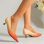 Damen Elegante Pumps mit spitzem Zehenbereich und glänzendem Finish R&B