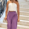 Damen Elegantes Cropped Top aus Jersey mit verziertem Ausschnitt R&B