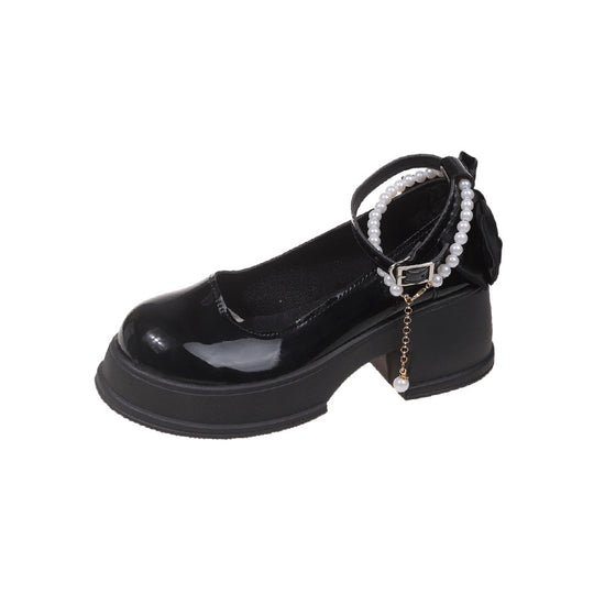 Damen elegante High Heels mit Perlen- und Rüschendetail R&B