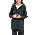 Damen wetterfeste Parkajacke mit praktischen Taschen und verstellbarem Kapuzenkragen R&B