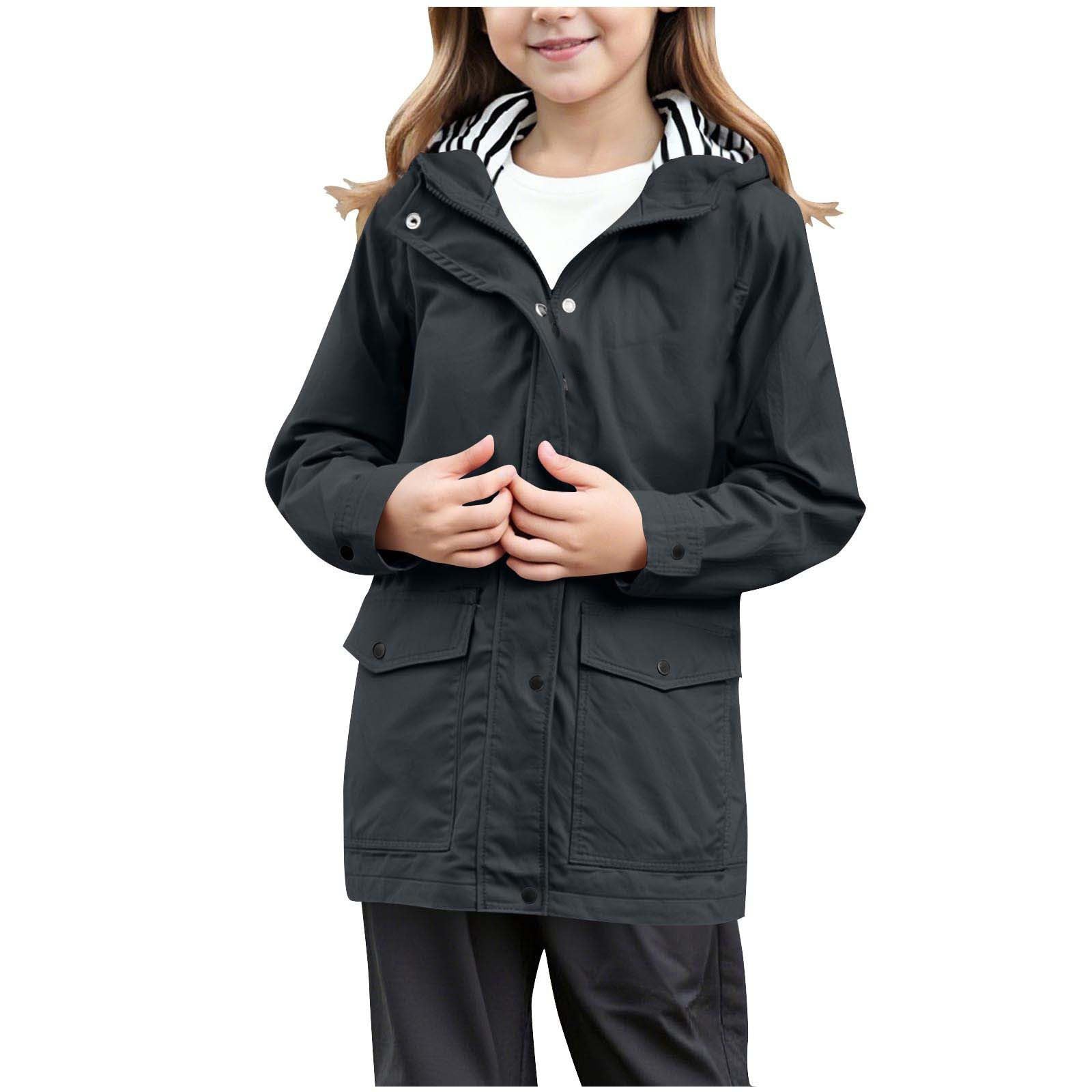 Damen wetterfeste Parkajacke mit praktischen Taschen und verstellbarem Kapuzenkragen R&B