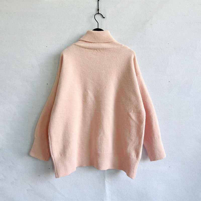 R&B | Einfarbiger Warmer Strickpullover Für Alltag