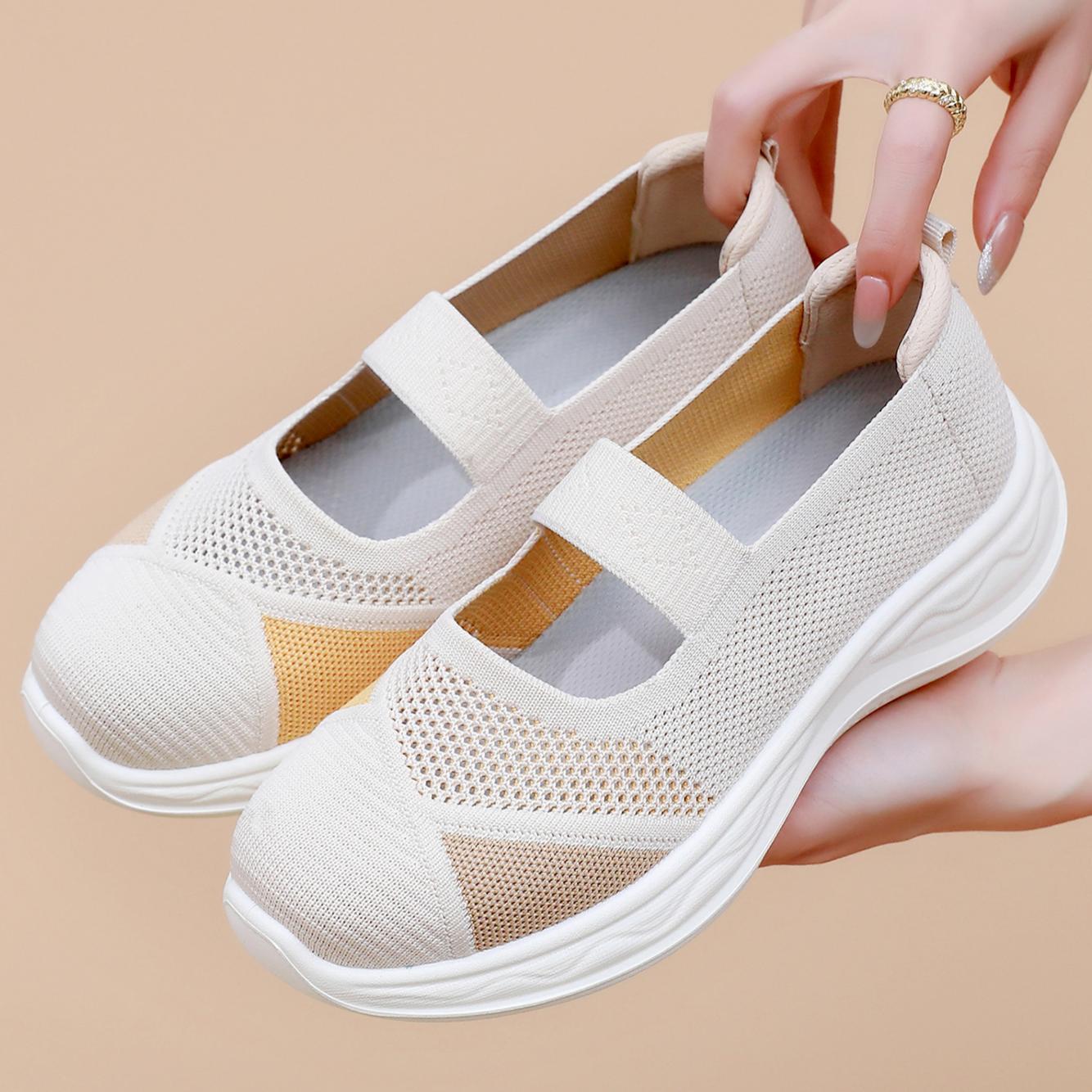 Damen Modische Sneakers mit elastischem Riemen R&B