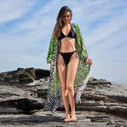 Damen modischer Strandkimono mit auffälligen Mustern R&B