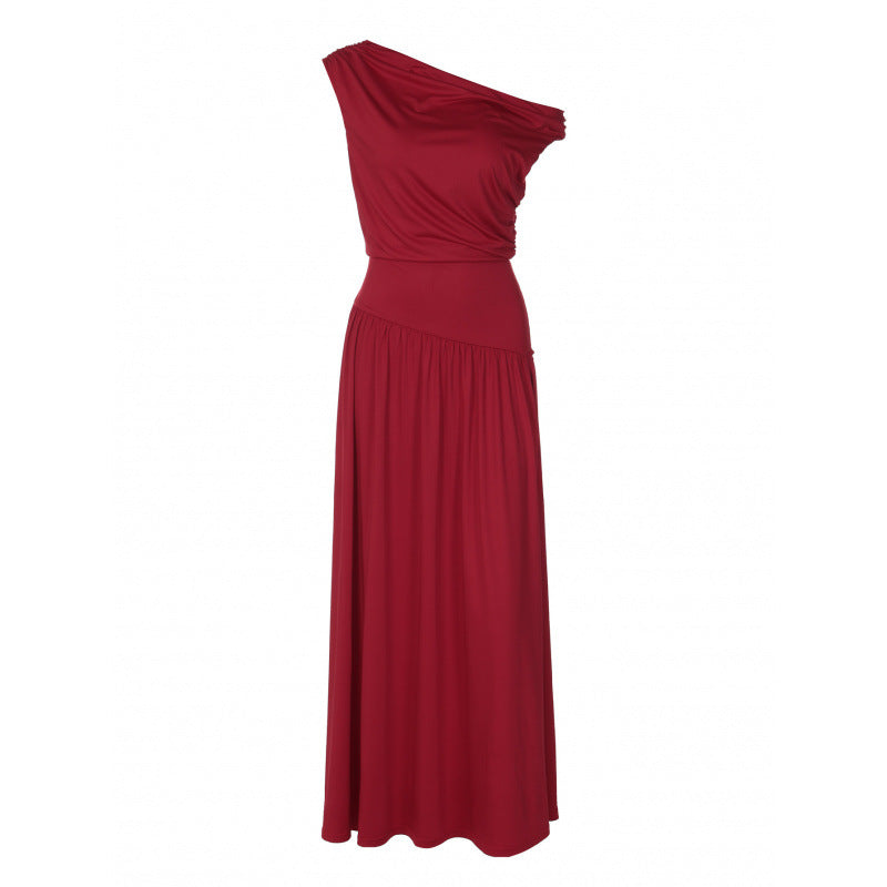 Damen Elegantes Maxikleid mit Drapier-Details R&B