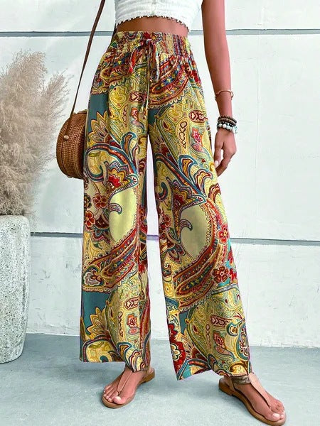 Damen Weite Hosen mit Paisleydruck R&B