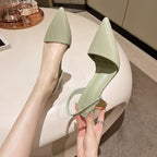 Damen elegante Slingback-Pumps mit feinen Riemen und spitz zulaufendem Design R&B