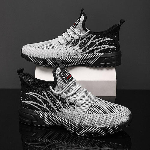 Damen Sportliche Lauf-Sneakers mit modernem Strickdesign R&B