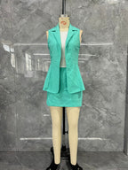 Damen Zweiteiliges Blazer- und Rock-Set mit modernem Schnitt