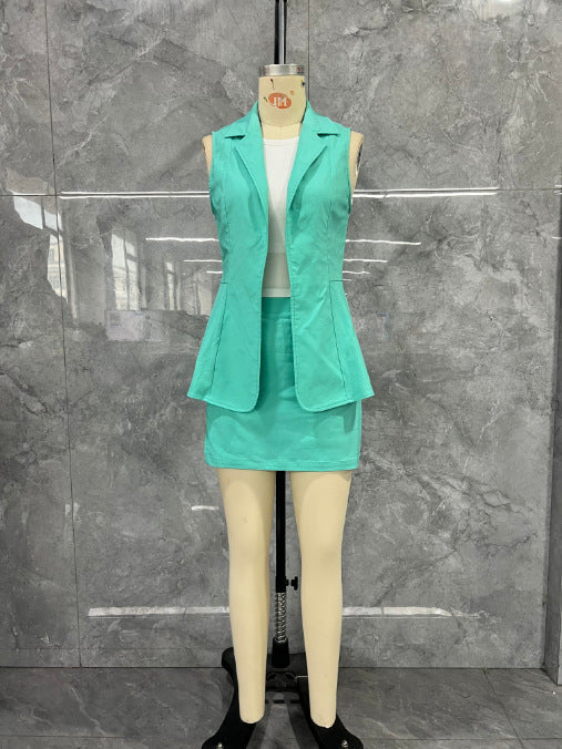 Damen Zweiteiliges Blazer- und Rock-Set mit modernem Schnitt