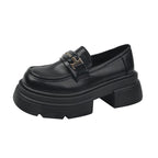 Damen modische Plateauschuhe mit dekorativer Schnallenverzierung und rutschfester Sohle R&B