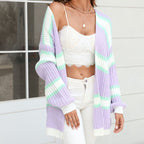R&B | Cardigan mit Streifen Weiche Strickware Lässiger und Farblicher Look