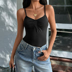 Damen trägerloses Top mit gerüschtem Detail R&B