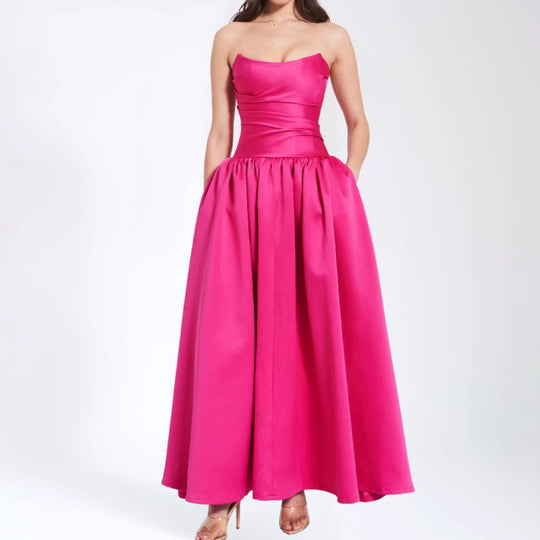Damen Ballkleid mit schwingendem Rock und elegantem Korsett-Oberteil R&B