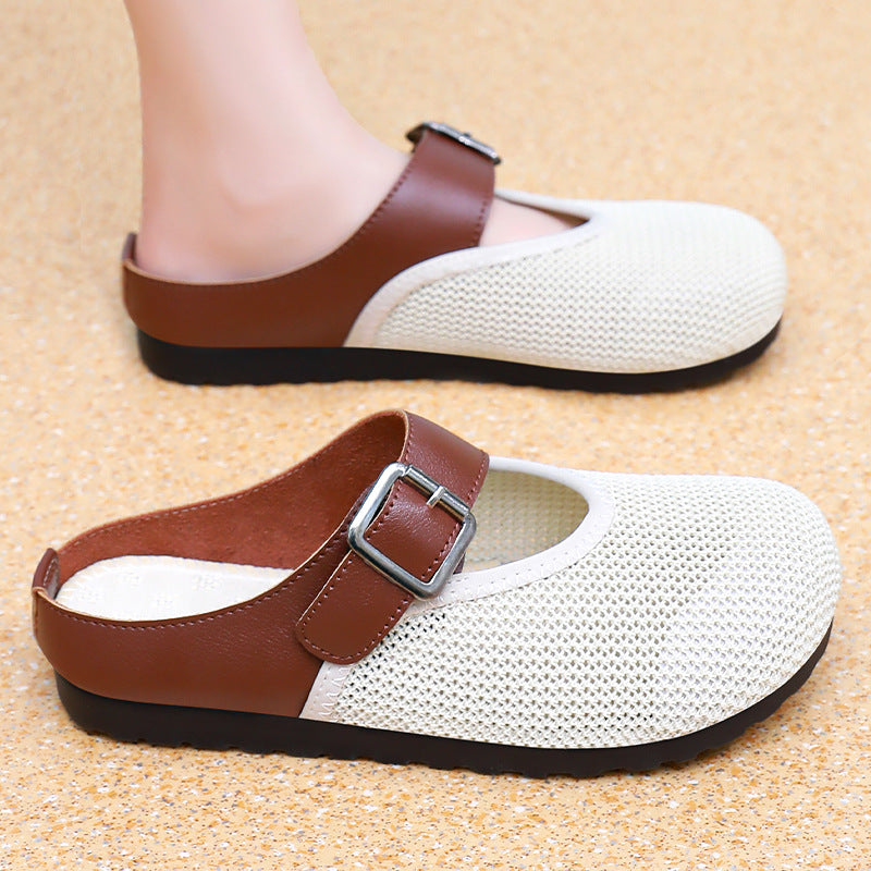 Damen Atmungsaktive Clogs mit modischem Riemen R&B