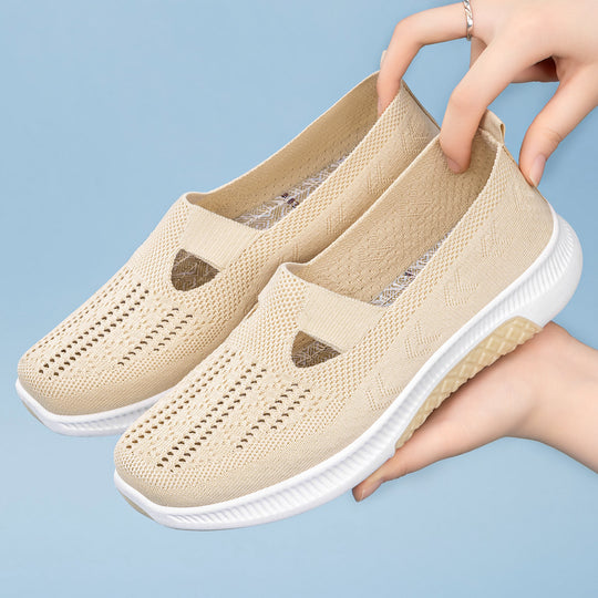 Damen Atmungsaktive Slip-On Sneakers mit elastischen Einsätzen R&B