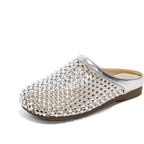 Damen modische Pantoletten mit eleganter Strassverzierung und bequemer Sohle R&B