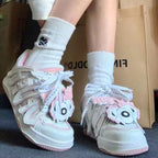 Damen Sneakers mit verspieltem Tierdesign und komfortabler Sohle