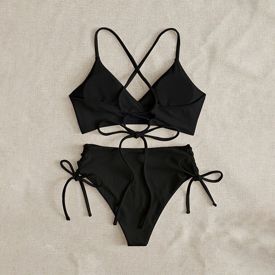 Damen Bikini-Set mit raffiniertem Schnürdetail R&B
