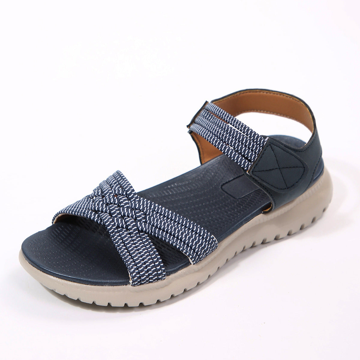 Damen Freizeitsandalen mit geflochtenem Riemen und rutschfester Sohle R&B