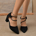 Damen elegante Sling-Pumps mit modischem Schnallenakzent und komfortablem Blockabsatz R&B