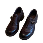 Damen komfortable und elegante Riemchen-Ballerinas mit dekorativer Schnalle R&B